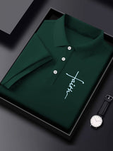 Men's Faith Print Polo Shirt