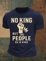 🔥Buy 3 Get 15% Off🔥Men's no king but the people KC N kind print  T-Shirt