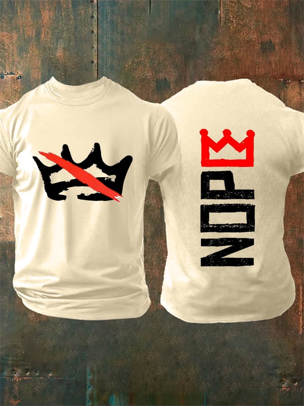 🔥Buy 3 Get 15% Off🔥Men's Nope, No Kings In America Print T-shirt