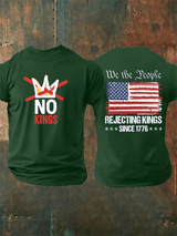 🔥Buy 3 Get 15% Off🔥Men's  No Kings, Rejecting Kings Since 1776, We The People T-Shirt