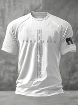 Men's PROVERBS 3:5–6 Faith Print Round Neck T-Shirt