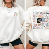 Hockey Romance Print Casual  Sweatshirt