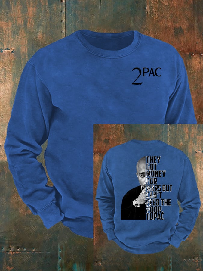 🔥Buy 3 Get 15% Off🔥Men's 2Pac Rapper Print  Sweatshirt