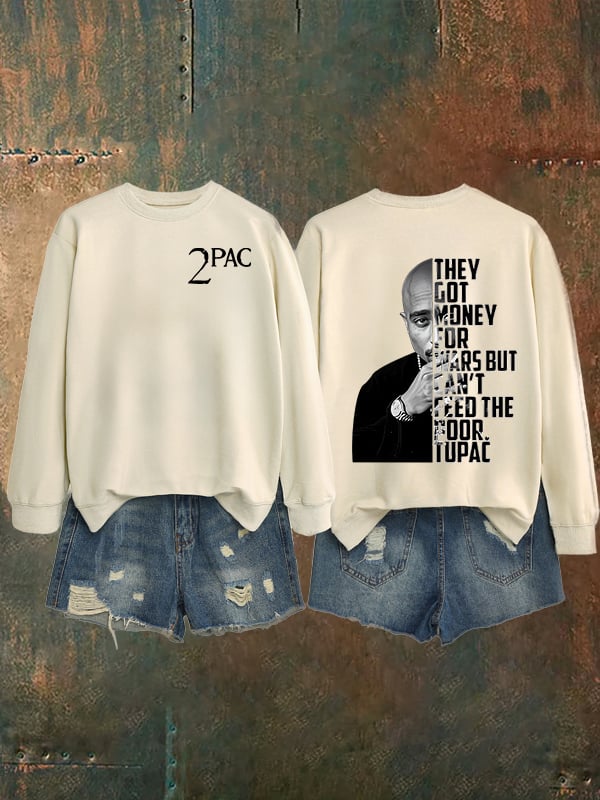 🔥Buy 3 Get 15% Off🔥Women's  2Pac Rapper Print Sweatshirt