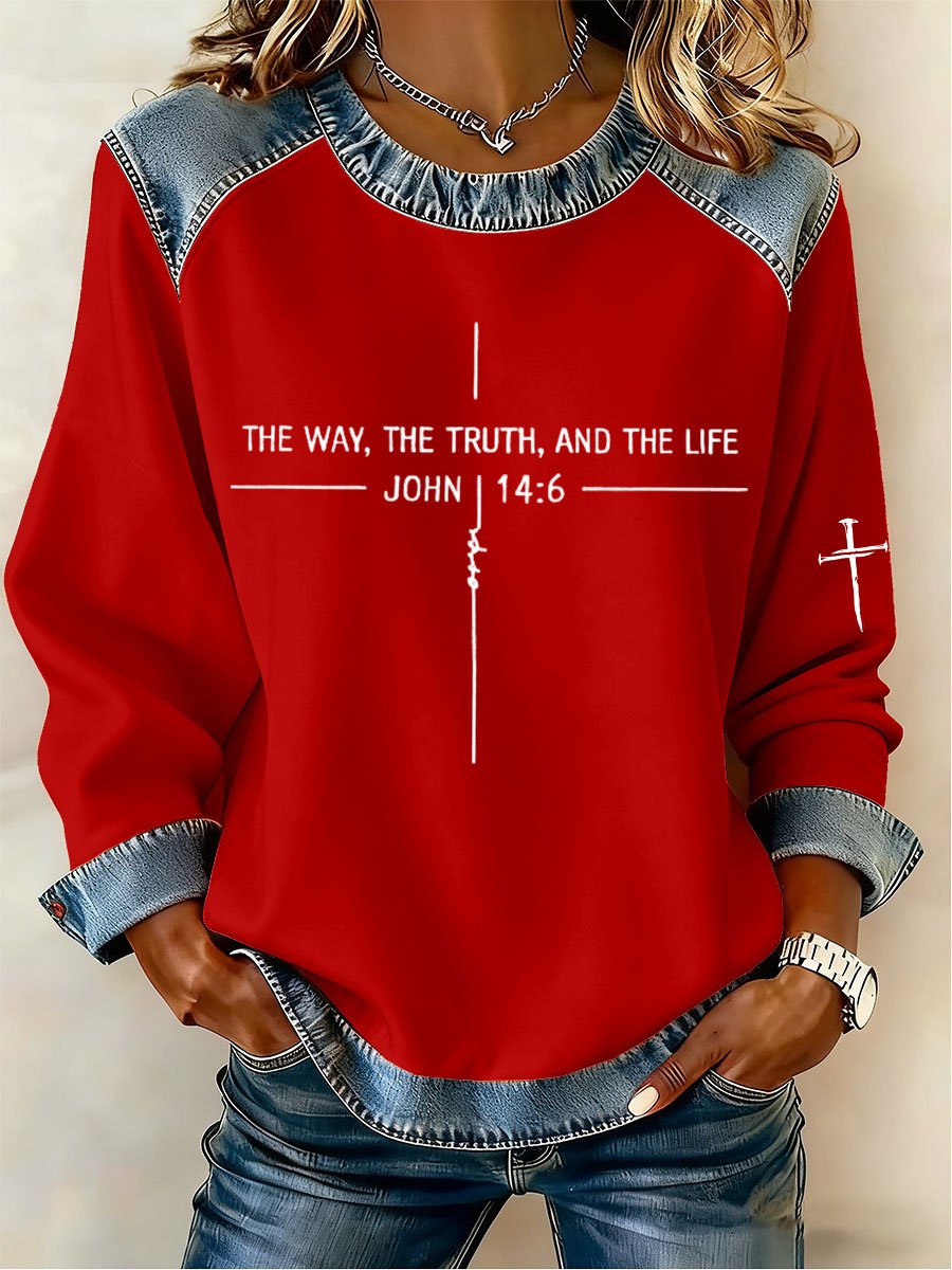 Women's The Way the Truth The Life Print Sweatshirt
