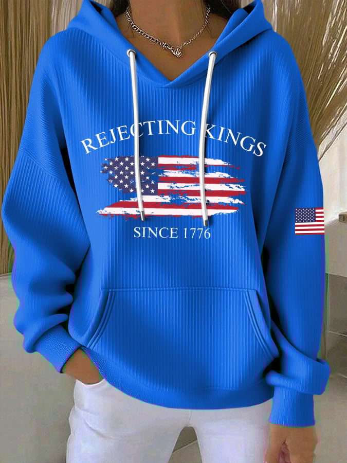 🔥Buy 3 Get 15% Off🔥Women's Casual FDT REJECTING KINGS SINCE 1776 Hoodie