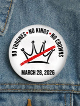 Unisex No Kings Button