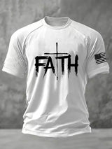 Men's Faith Print Round Neck T-Shirt