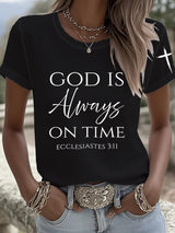 Women's God Is Always On Time T-Shirt