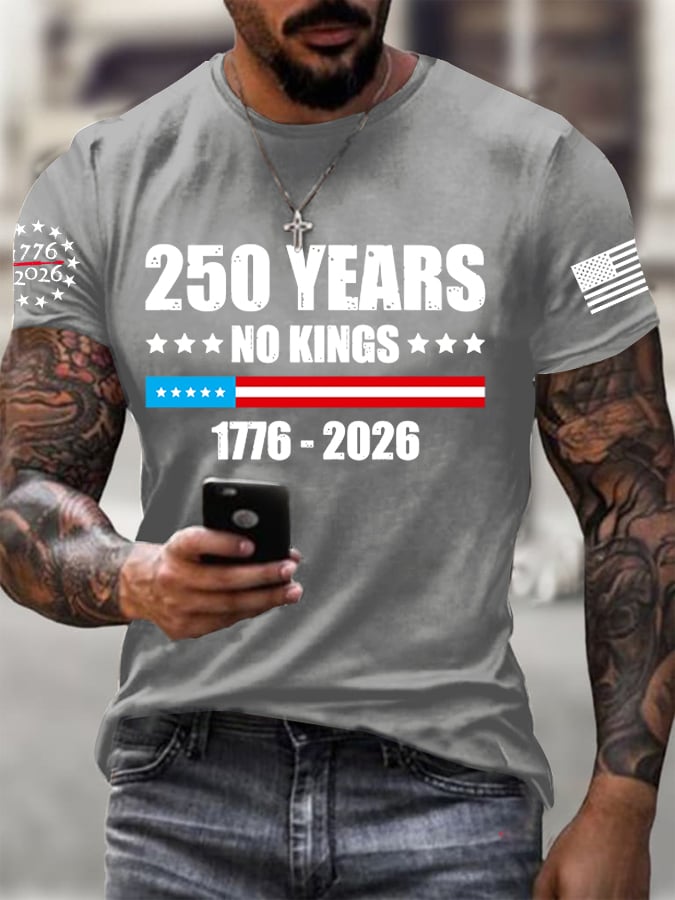 🔥Buy 3 Get 15% Off🔥Men's No Kings In America Print T-shirt
