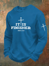 Men'S It is Finished Print Waffle T-Shirt