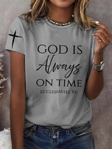 Women's God Is Always On Time T-Shirt