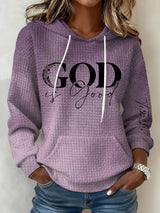 Women's Retro God Is Good  Faith Printed Sweatshirt