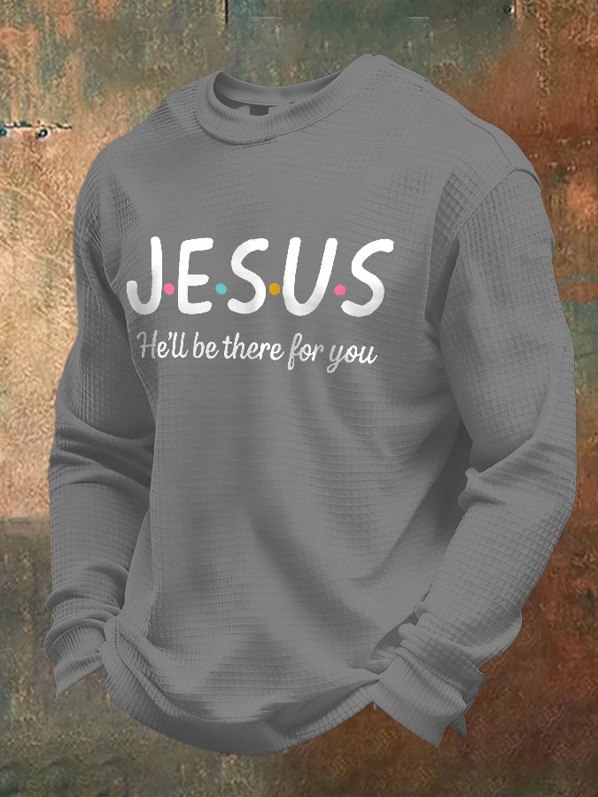 Men's Football Waffle Long Sleeve T-Shirt