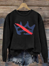 🔥Buy 3 Get 15% Off🔥Women's FDT NO KINGS Printed Crew Neck Sweatshirt