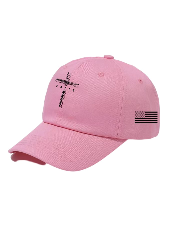 Unisex Faith&Flag Print Baseball Cap