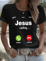Women's Retro Jesus Calling Print T-Shirt