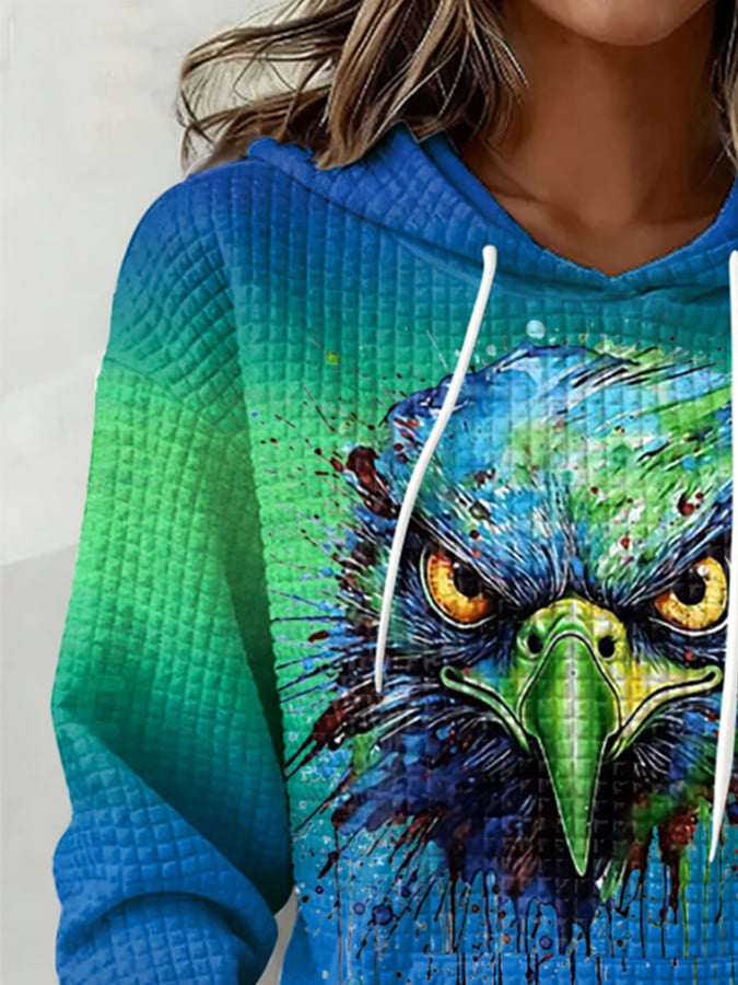 Women's Football Print Casual Sweatshirt