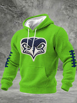 Men's Football Print Hooded Sweatshirt