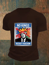 🔥Buy 3 Get 15% Off🔥Men's   NO KINGS RESIST FASCISM T-shirt