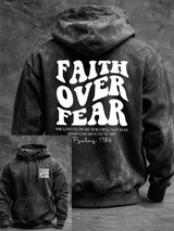 🔥Buy 3 Get 15% Off🔥Men's Faith Over Fear Vintage Hoodie