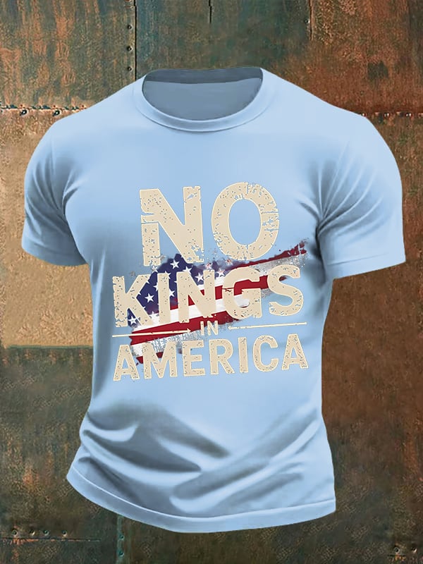 🔥Buy 3 Get 15% Off🔥Men's no kings in America print  T-Shirt