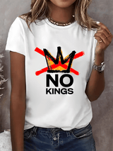🔥Buy 3 Get 15% Off🔥Women's  America has No Kings Printed Casual T-Shirt