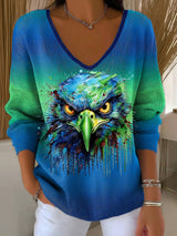 Women's Football Print Casual Shirt