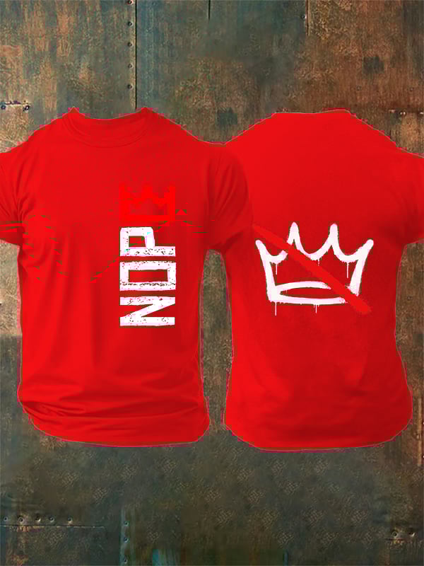 🔥Buy 3 Get 15% Off🔥Men's Nope, No Kings In America Print T-shirt