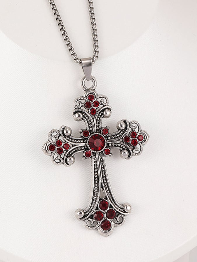 Baroque Cross Necklace (Unisex)