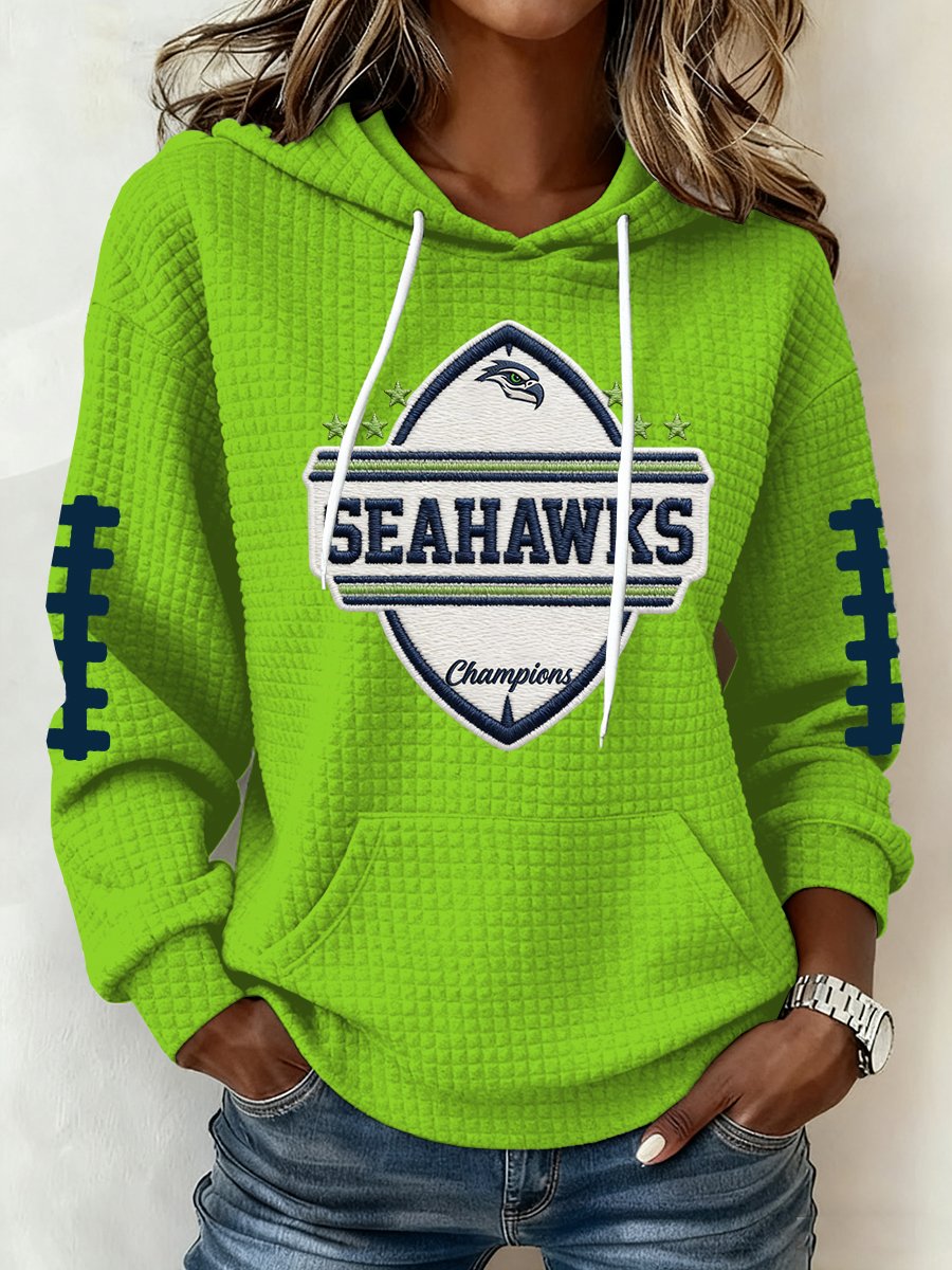 Women's Football Print Hoodie Sweatshirt