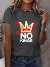 🔥Buy 3 Get 15% Off🔥Women's  America has No Kings Printed Casual T-Shirt