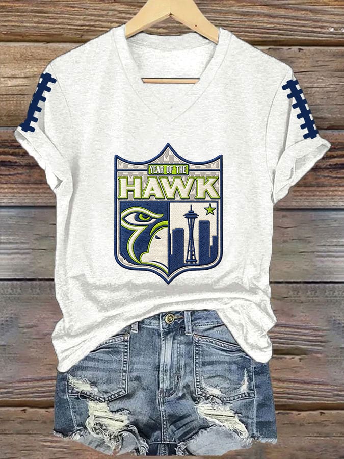 Women's Football Printed T-Shirt