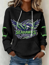 Women's Football Print Casual Sweatshirt
