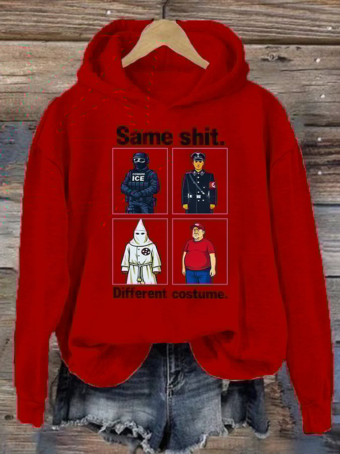 🔥Buy 3 Get 15% Off🔥Women's  Same shit Different costume  Print  Hoodie