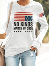 🔥Buy 3 Get 15% Off🔥Retro No Kings Day March 28 2026 Print Sweatshirt