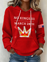 🔥Buy 3 Get 15% Off🔥Retro No Kings III 50 State Nationwide Protest March 28th Print Hoodie