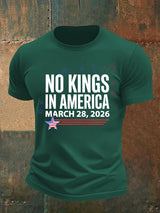 🔥Buy 3 Get 15% Off🔥Men's   NO KINGS IN AMERICA  Print  T-Shirt