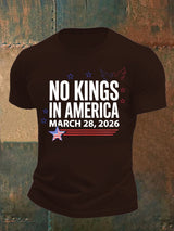 🔥Buy 3 Get 15% Off🔥Men's   NO KINGS IN AMERICA  Print  T-Shirt