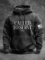 Men's Called To Serve – Mark 10:45 Faith Print Hoodie