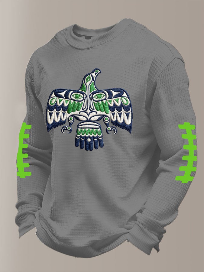 Men's Football Print Waffle T-Shirt