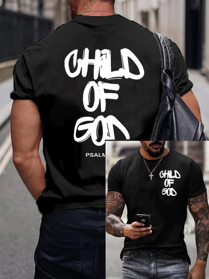 🔥Buy 3 Get 15% Off🔥Men's Child of God  Printed Casual T-Shirt