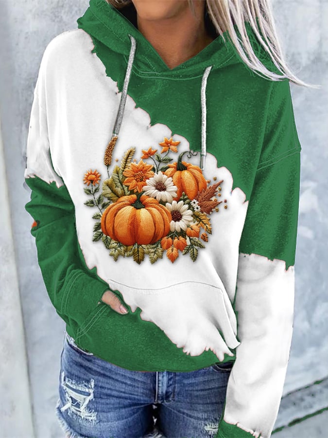Women's Casual Autumn Pumpkin Retro Sweatshirt
