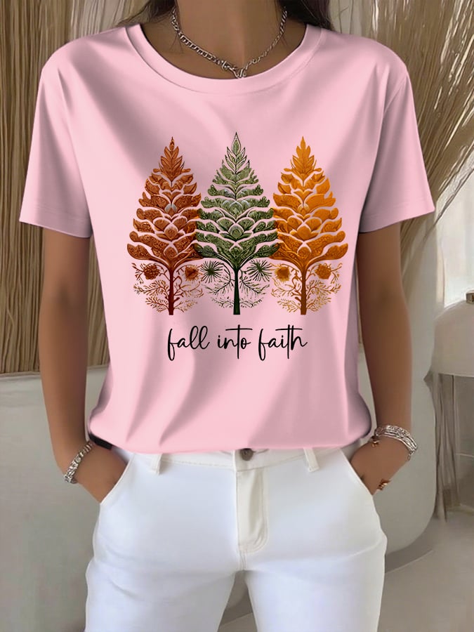 Women'S Casual "Throw Yourself Into The Arms Of Faith" Faith Short Sleeve T-Shirt