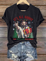 It's All About The Presence Christian Christmas T-Shirt