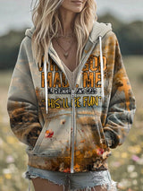 Women'S Casual Autumn Faith Print Hoodie