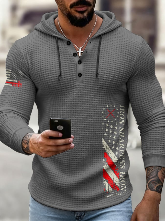 Men's Casual Christian Faith Print Top