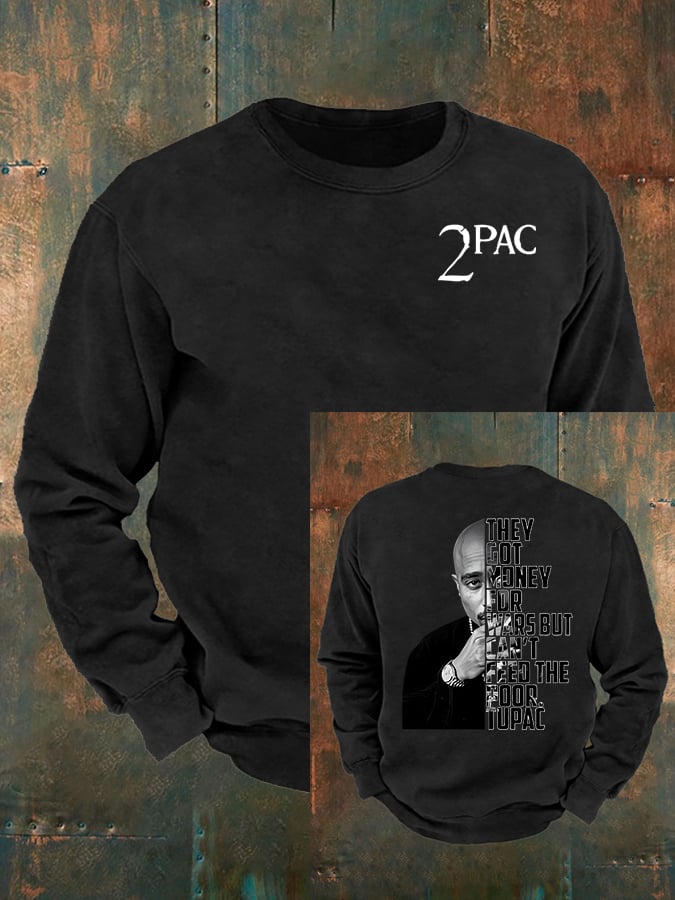 🔥Buy 3 Get 15% Off🔥Men's 2Pac Rapper Print  Sweatshirt