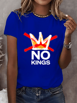 🔥Buy 3 Get 15% Off🔥Women's  America has No Kings Printed Casual T-Shirt