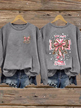 Women's God Is Good All The Time Print Casual Sweatshirt